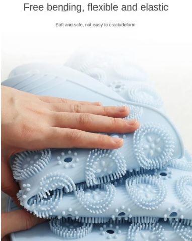 Comfortabele badmat met stimulerende massagepunten voor ontspanning tijdens douchen of badderen.