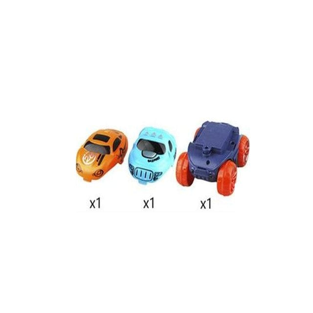 Urenlang speelplezier met deze flexibele magnetische autospeelbaan set; gloeit op in het donker.