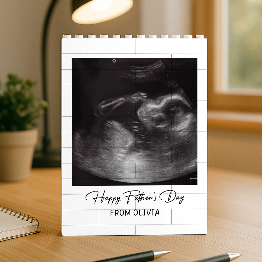 Jouw foto op bouwstenen, gepersonaliseerd fotocadeau voor een dierbare herinnering. PVC materiaal.