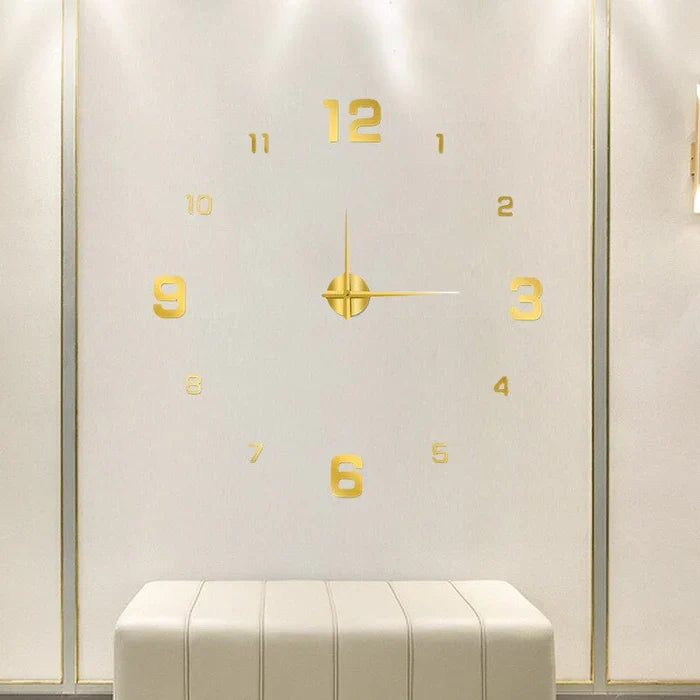 Lichtgevende DIY wandklok met grote cijfers, ArtTime moderne muurdecoratie voor elk huis.
