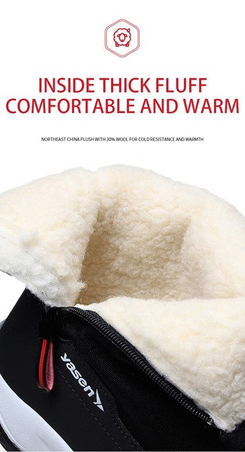 Comfortabele heren wandelschoenen, warm en waterdicht, ideaal voor outdoor winteractiviteiten.