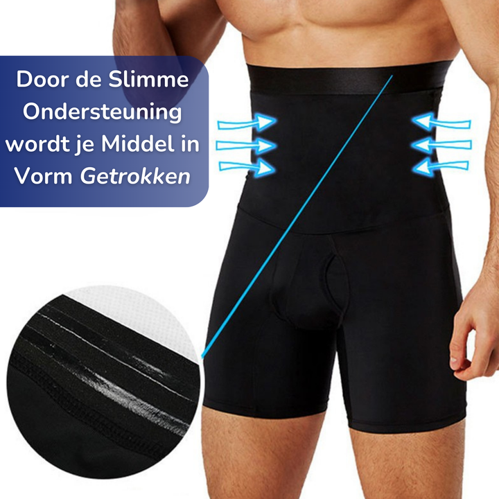 Compressiebroek heren, zwart. Essentiële sportkleding met ondersteuning voor bovenbenen, middel & rug.