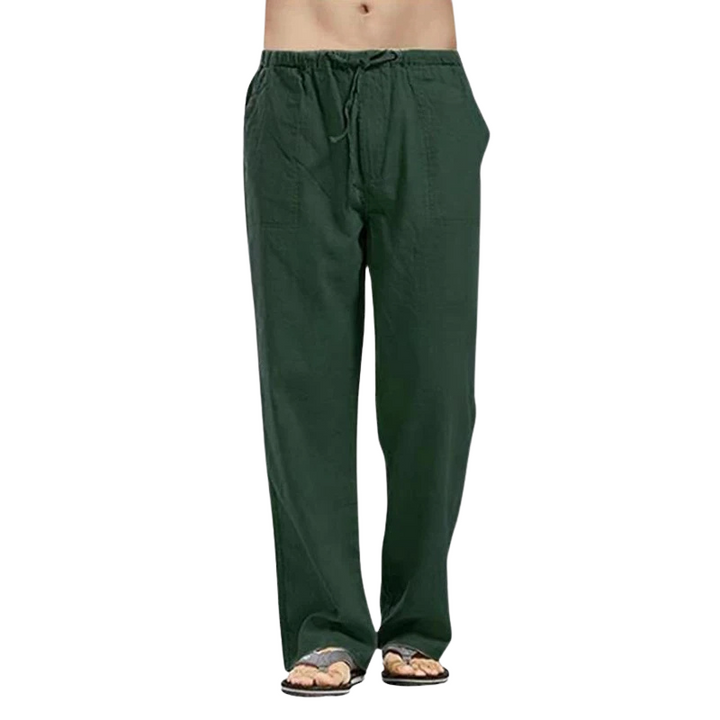 Relaxte pasvorm heren zomerbroek met trekkoord, luchtig en trendy voor comfortabele herenmode, ideaal voor casual dagen.