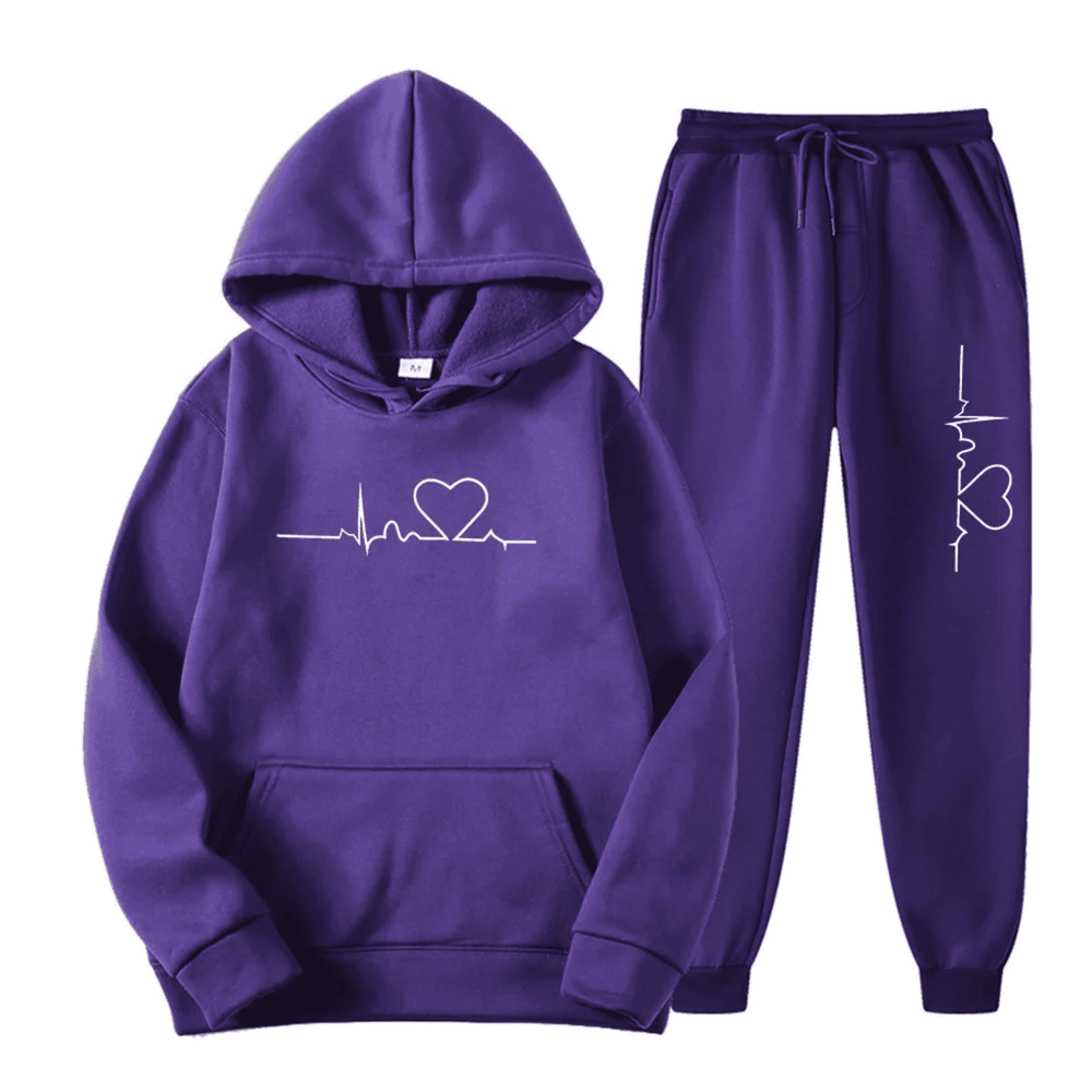 LyraSet dames joggingpak met capuchon, ideaal voor vrije tijd en dagelijks comfort.