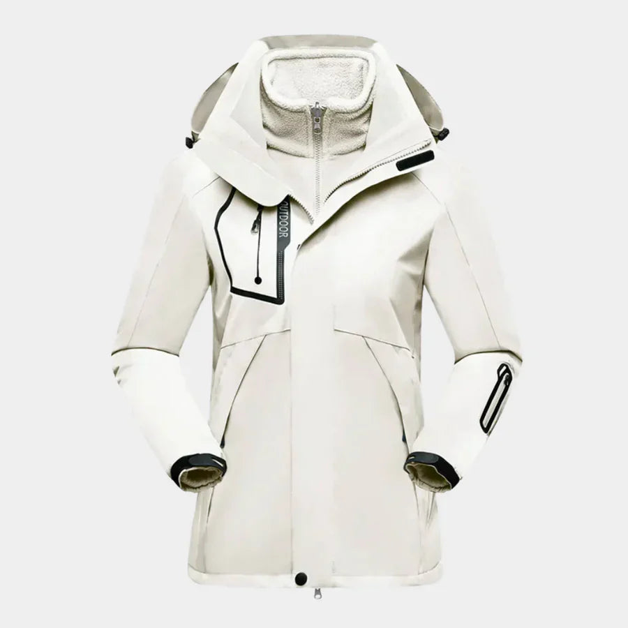 Veelzijdige waterdichte dames outdoor jas, warm. Geschikt als kleding voor diverse wintermode stijlen.