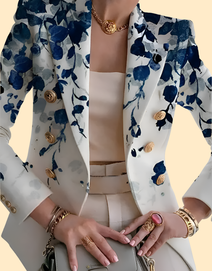 Zakelijke damesblazer met een elegante snit. Zeer comfortabel en stijlvol, geschikt voor kantoor en formele gelegenheden.