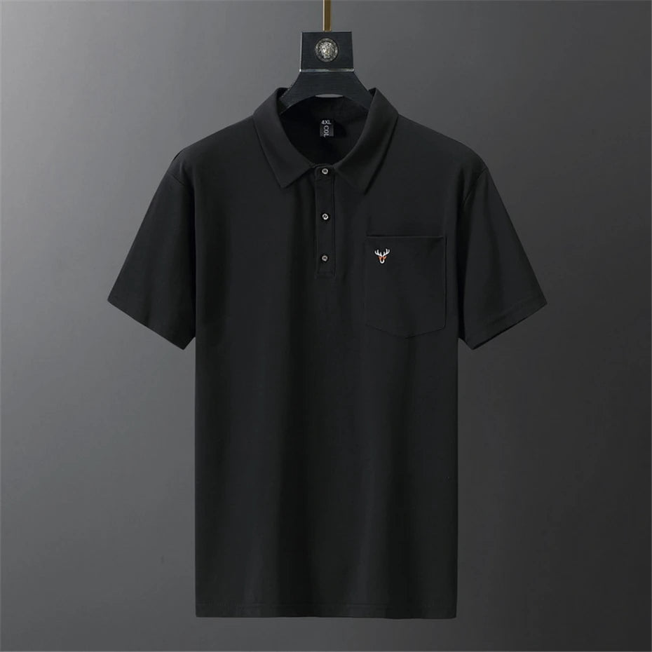 Stijlvolle plus size heren top, ideale polo voor modieuze mannen en comfort op warme zomerdagen.