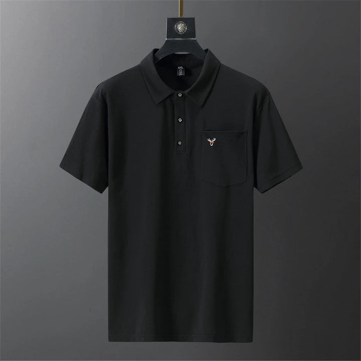 Stijlvolle plus size heren top, ideale polo voor modieuze mannen en comfort op warme zomerdagen.