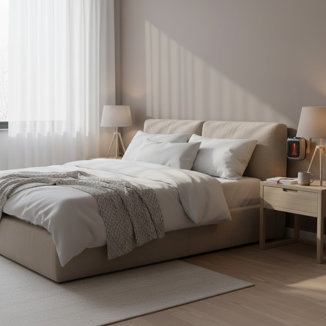 Stijlvolle huishoudelijke verwarming; compact design, snel warm, bespaart energie.