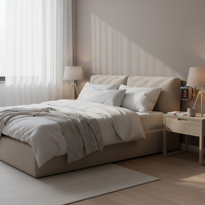 Stijlvolle huishoudelijke verwarming; compact design, snel warm, bespaart energie.