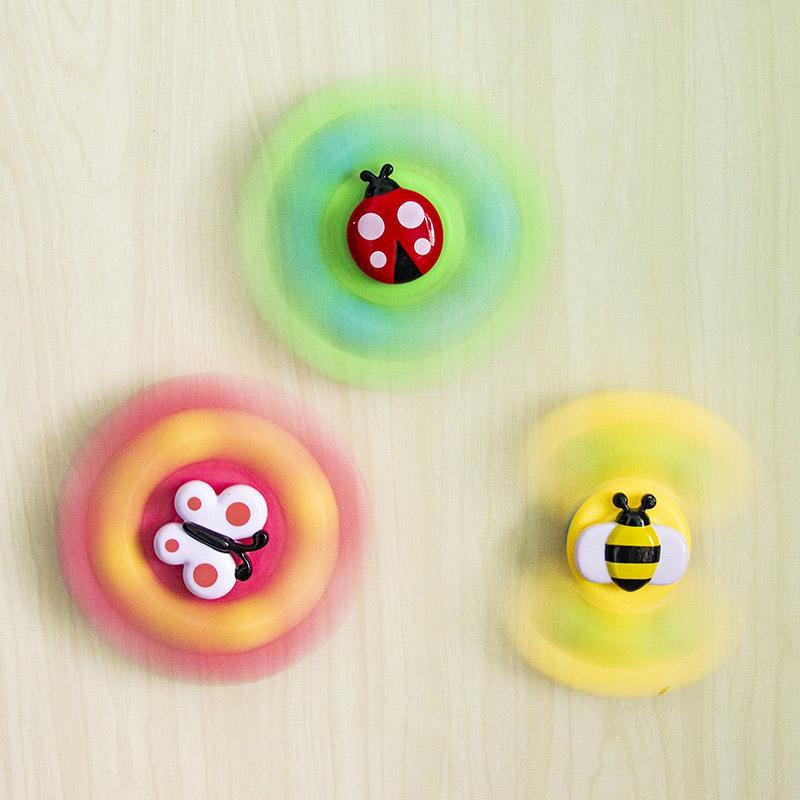 Zintuiglijk speelgoed: 3 baby spinners in felle kleuren, bevordert ontwikkeling en hand-oogcoördinatie.