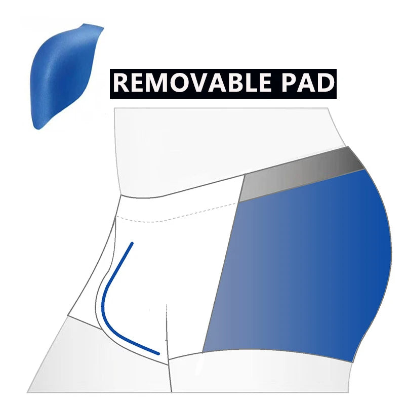 Modieuze heren zwemshort met modern grafisch patroon, creëer een trendy look deze zomer.