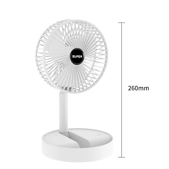 Draagbare USB oplaadbare ventilator, compact design en stil, perfecte verkoeling voor kantoor, thuis of op reis.