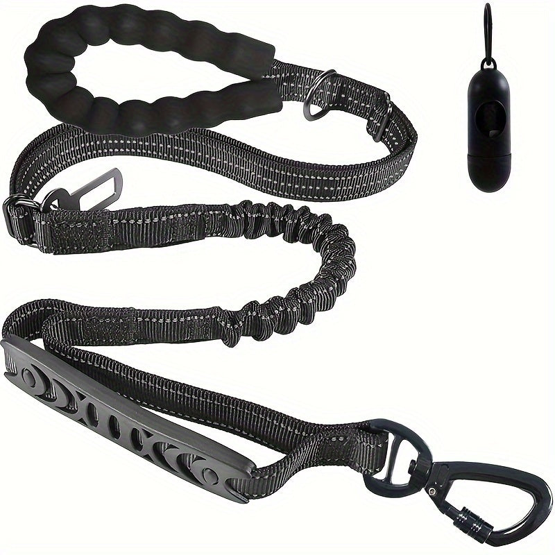 Bungee hondenriem voor grote honden, reflecterend voor optimale nachtelijke zichtbaarheid en veiligheid.