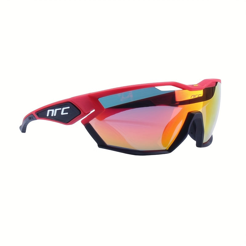 Unisex fietsbril met 3 lenzen, ontworpen voor comfort en bescherming. Ideaal voor zon, bewolking en regen.