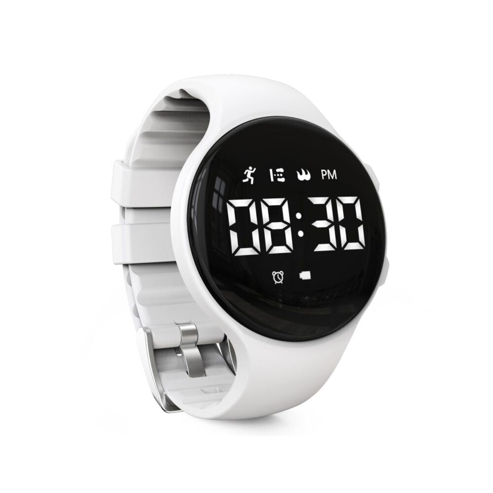 Stimuleer beweging met dit kindvriendelijke LED horloge dat stappen telt en trilt discreet.