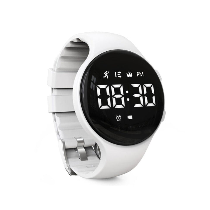 Stimuleer beweging met dit kindvriendelijke LED horloge dat stappen telt en trilt discreet.