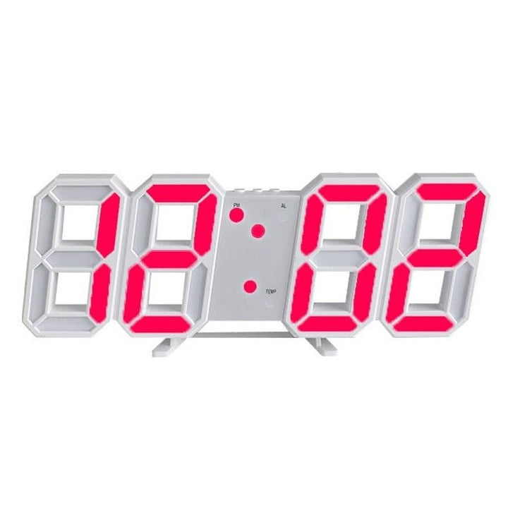 Moderne dimbare 3D LED wandklok, perfecte tijdweergave voor woonkamer.