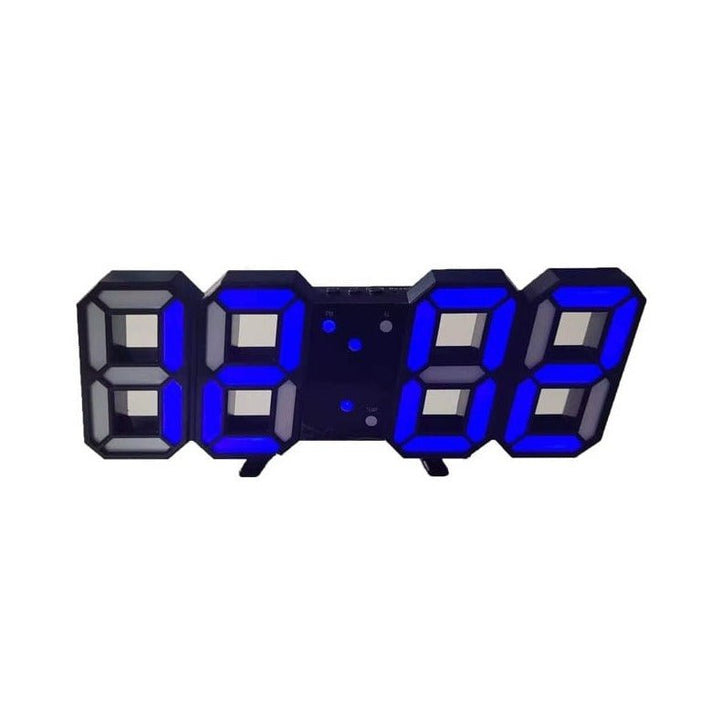 Stijlvolle digitale klok met LED verlichting en 3D effect, voor kantoor of thuis.