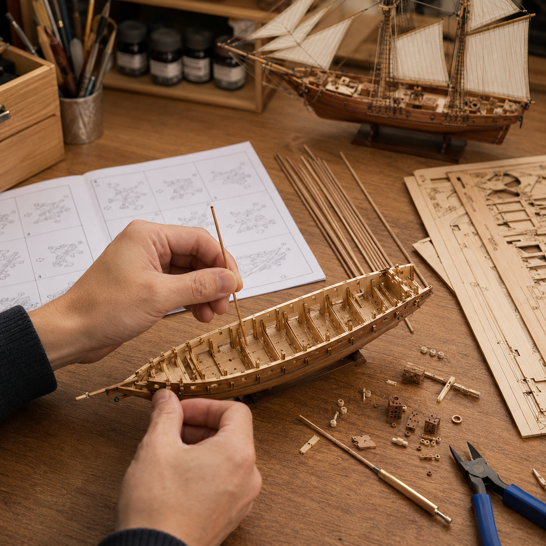 Uniek maritiem cadeau: klassiek houten zeilschip 3D puzzel. Ideaal voor hobbyisten en schepenfans.