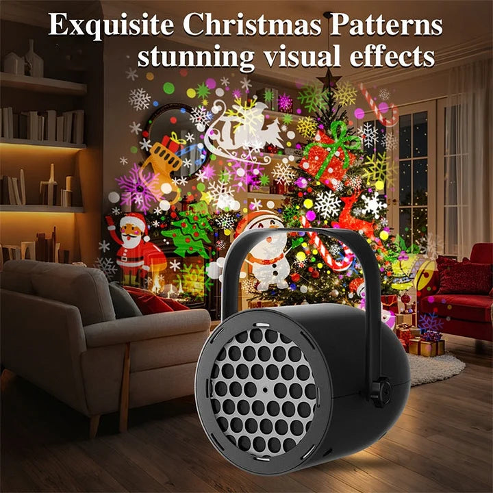 Compacte USB-gevoede projectielamp voor feestelijke kerstverlichting, eenvoudig te installeren buiten.