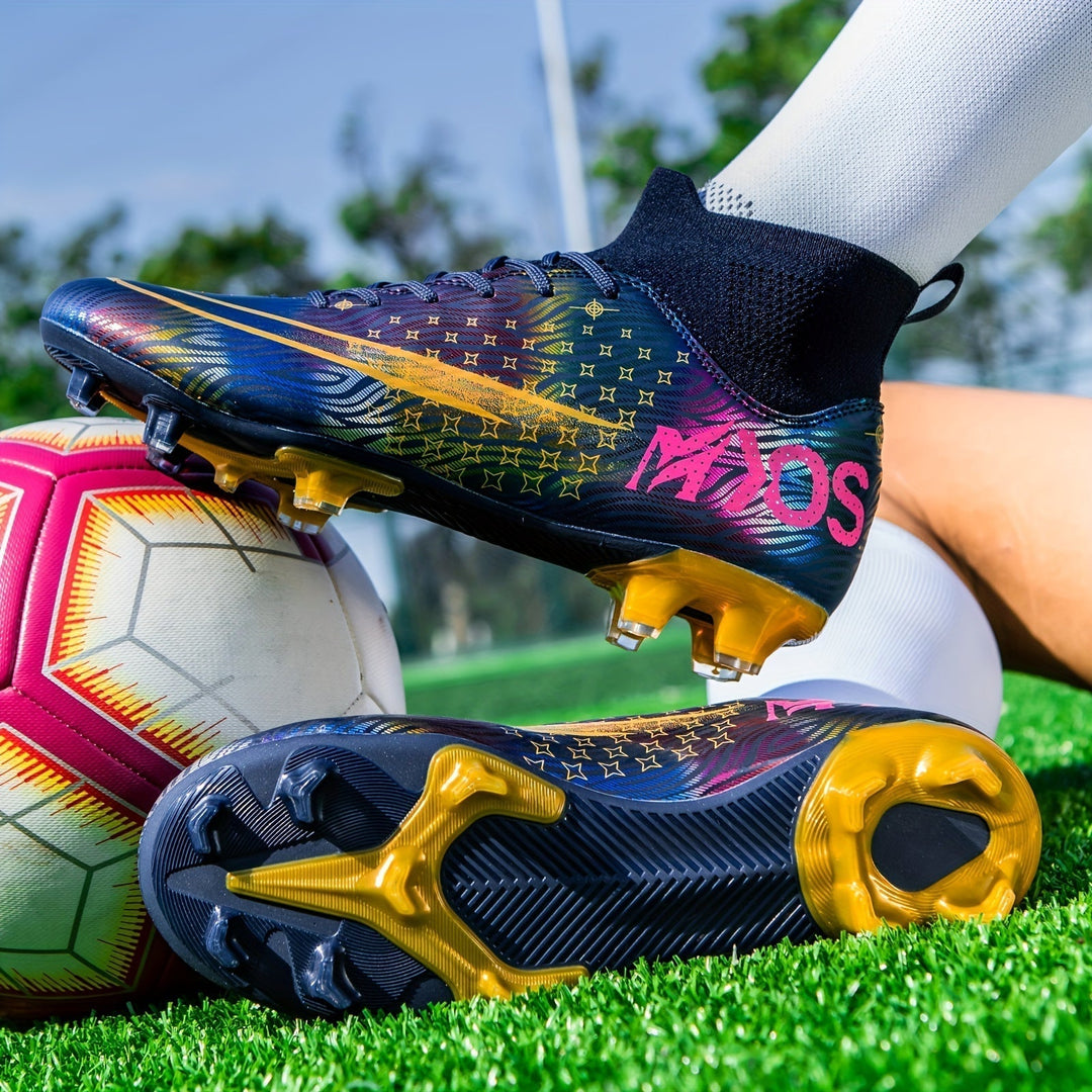 Close-up van de noppen van Dario heren voetbalschoenen, ontworpen voor superieure grip op diverse velden.