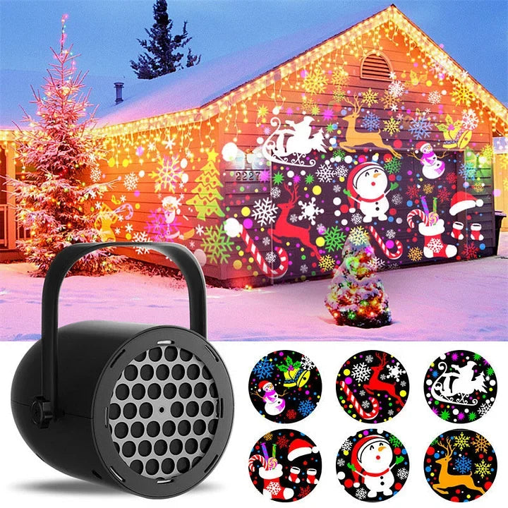 LED projectielamp die de feestdagen sfeer met prachtige sneeuwvlokken naar uw huis brengt.