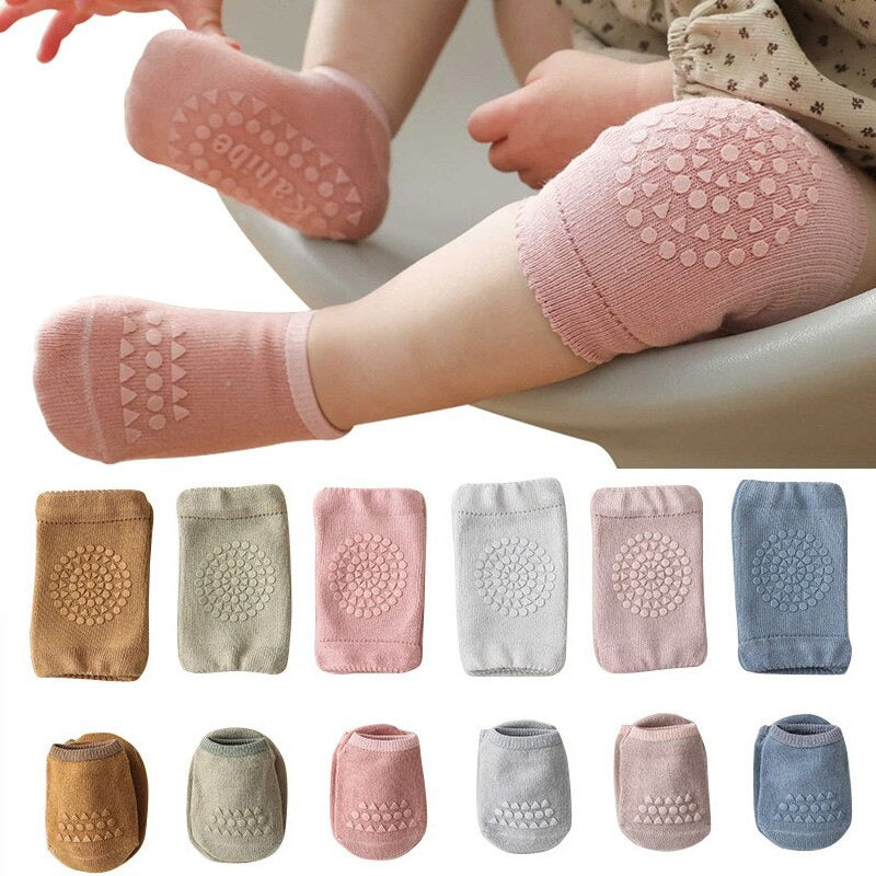 Bescherm de knietjes van je baby tijdens het kruipen met deze zachte en duurzame kniebeschermers.