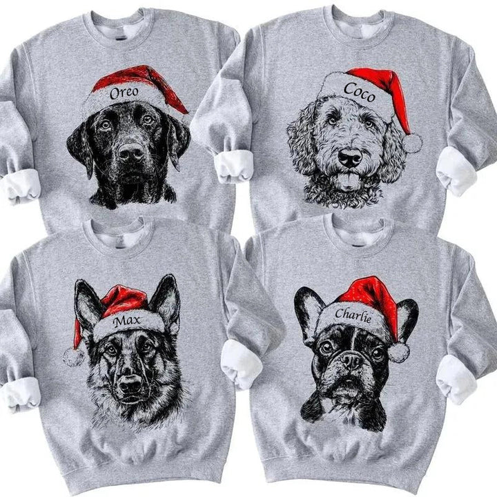 Gepersonaliseerde kersttrui: toon je liefde voor dieren met een unieke foto van je huisdier. Unisex.