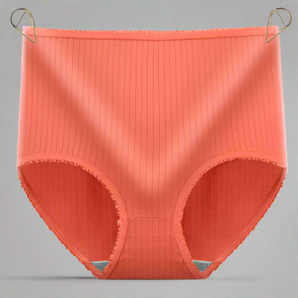 Verpakking van de set van 5 lekvrije onderbroeken, perfecte lingerie voor dagelijks comfort en zekerheid.