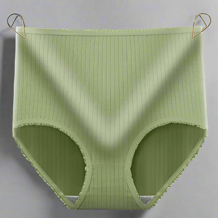 Detail van de lekvrije laag in een comfortabele damesonderbroek; betrouwbaar menstruatie ondergoed.