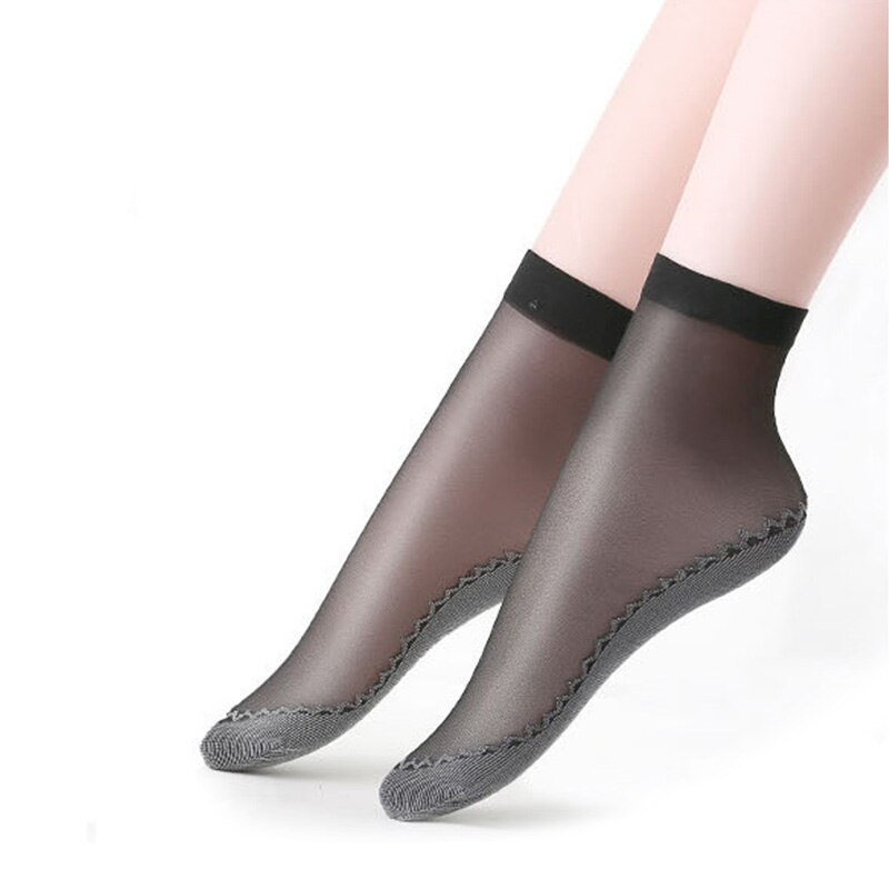 Comfortabele onzichtbare fluweelzachte dames sokken, met anti-slip voor stabiele pasvorm.