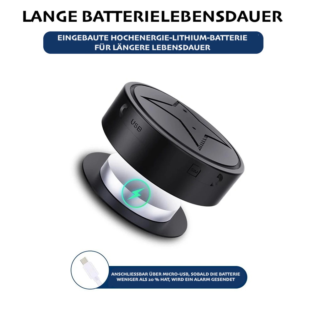 Kleine draagbare mini GPS tracker met sterke magneet, ideaal voor realtime locatiebepaling van auto's, motoren en assets.