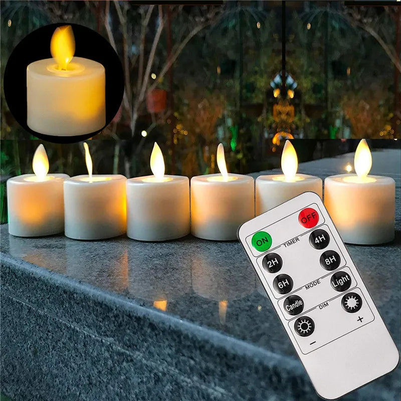 Set van 3 vlamloze LED kaarsen met realistische vlam, ideaal voor veilige sfeerverlichting in elk interieur.