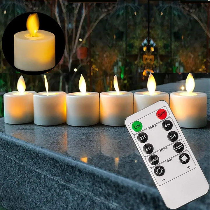 Set van 3 vlamloze LED kaarsen met realistische vlam, ideaal voor veilige sfeerverlichting in elk interieur.