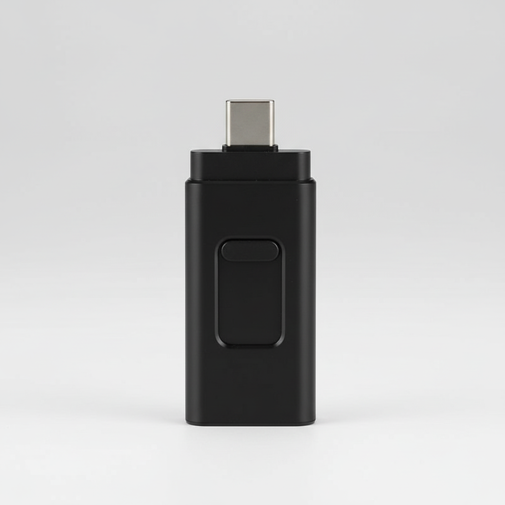 Universele 4-in-1 USB-stick: ruimte en overdracht voor elk apparaat, een must-have computeraccessoire.