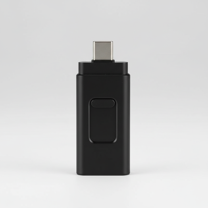 Universele 4-in-1 USB-stick: ruimte en overdracht voor elk apparaat, een must-have computeraccessoire.