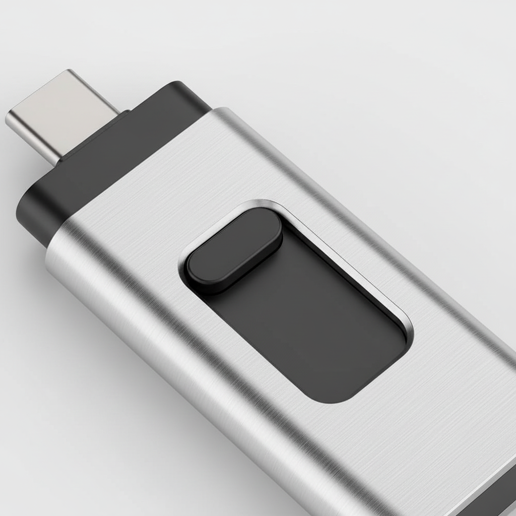 Compacte flashdrive voor Android, iOS, PC en Mac; een universele oplossing voor al je opslagbehoeften.