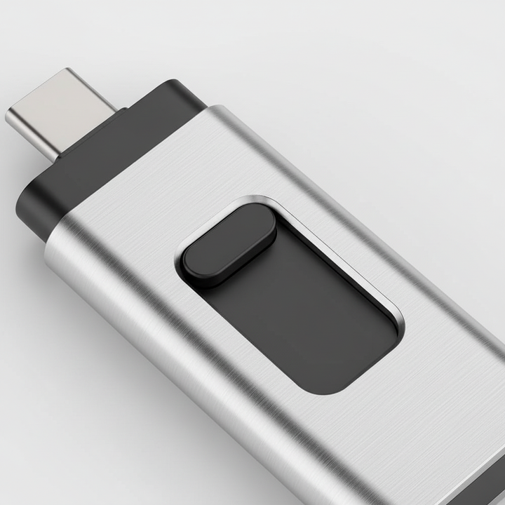 Compacte flashdrive voor Android, iOS, PC en Mac; een universele oplossing voor al je opslagbehoeften.