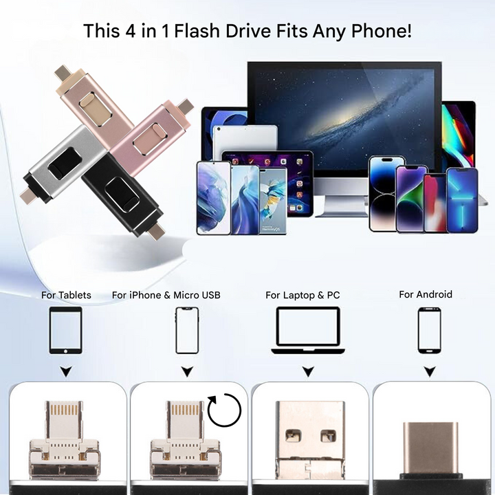 Flashdrive voor iPhone en Android om foto's en video's veilig over te zetten en opslag te beheren.