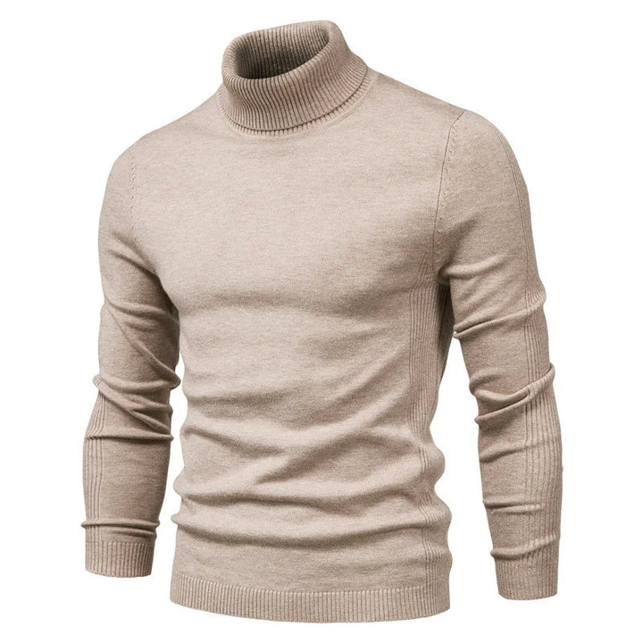 Zwarte heren coltrui trui, tijdloze slim-fit mode voor elke stijlvolle outfit, comfortabele winterkleding.