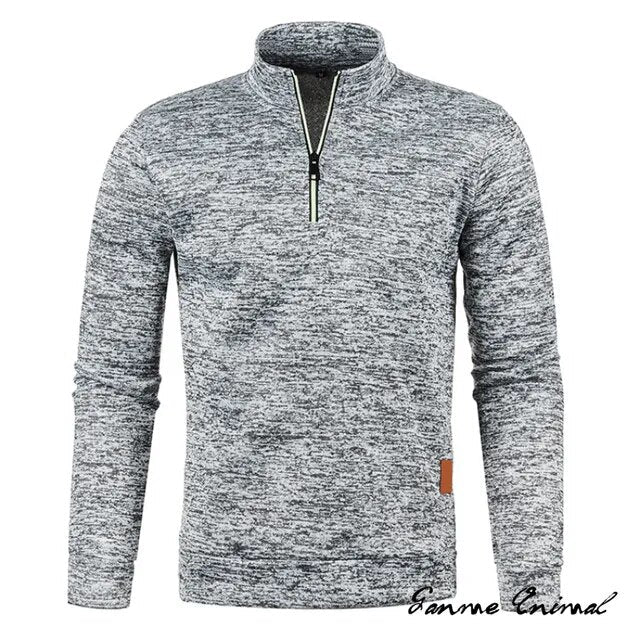 Casual heren trui met halve rits, zacht en comfortabel voor een stijlvolle winterlook.