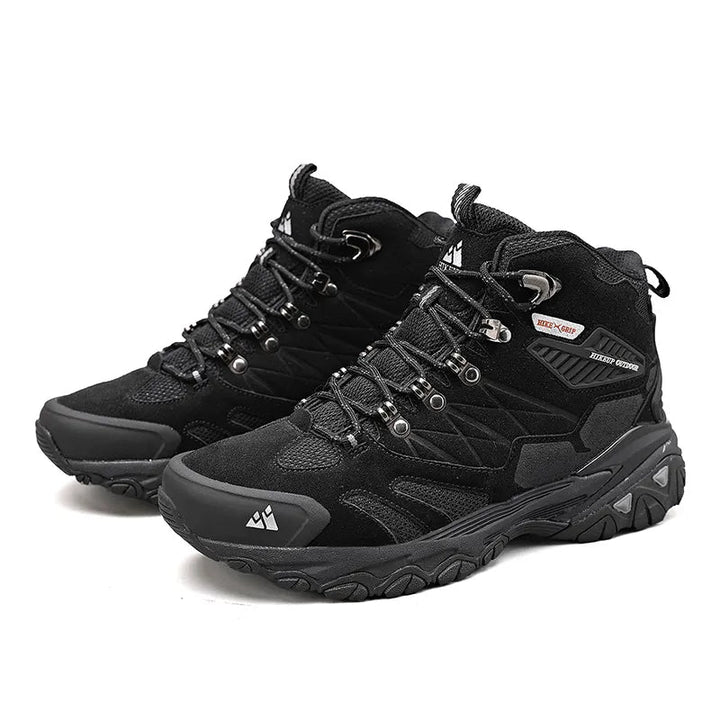 Kaki heren waterdichte hoogmodel wandelschoenen, comfortabel en perfect voor natuurlijke avonturen.