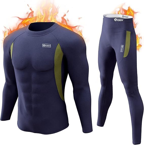 Sneldrogende en flexibele thermokleding voor heren sport.