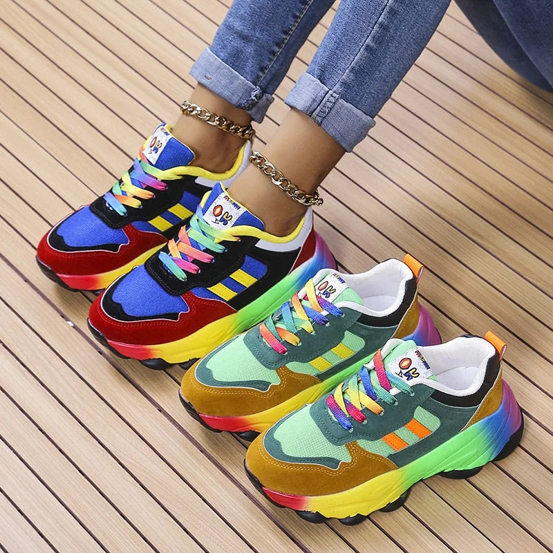 Comfortabele groene damessneakers Zoë, sportief en schokdempend. Biedt ondersteuning voor brede voeten.
