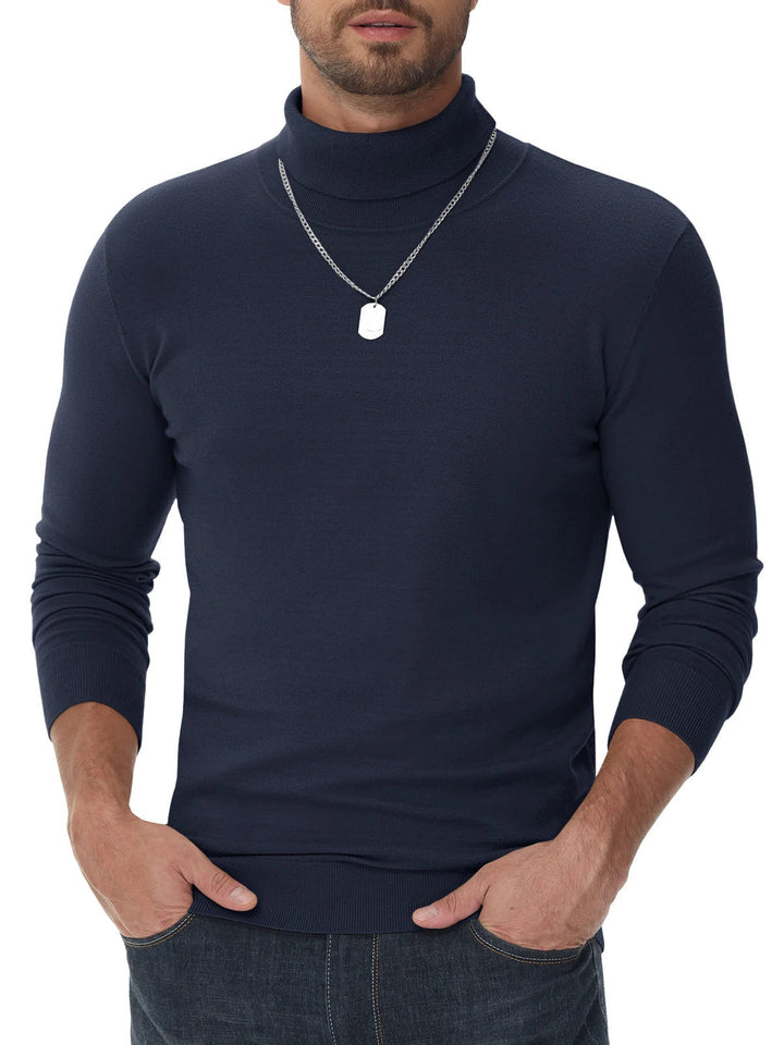 Modieuze gebreide coltrui voor heren, stijlvolle keuze voor mannenmode. Comfortabele wintertrui.