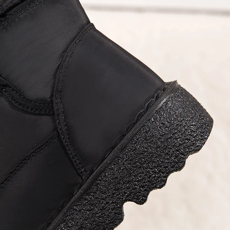 Antislip waterdichte snowboots met warme voering en trendy plateauzool, unisex.