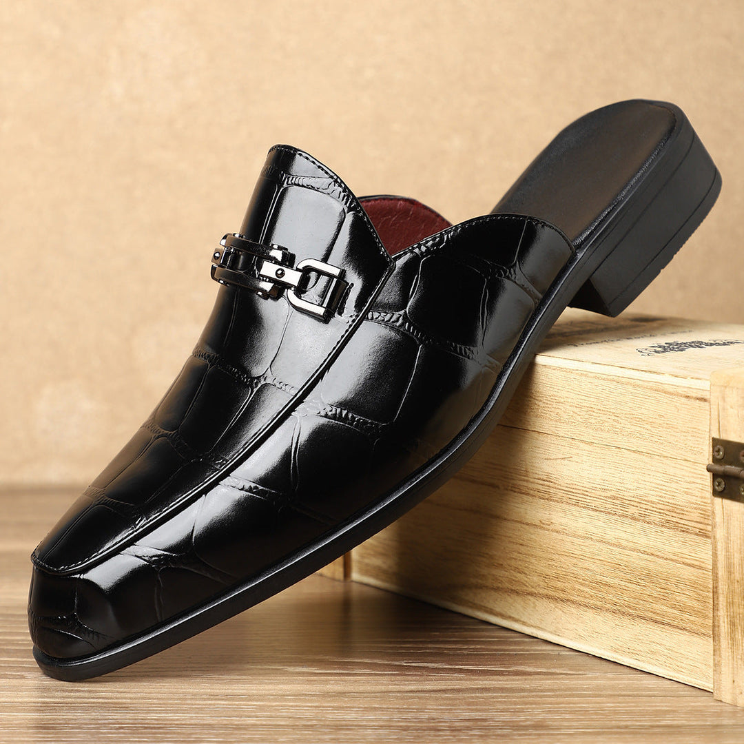 Heren instappers met hak, Eigentijdse comfortabele schoenen. Ideaal voor zowel casual als nette kleding.