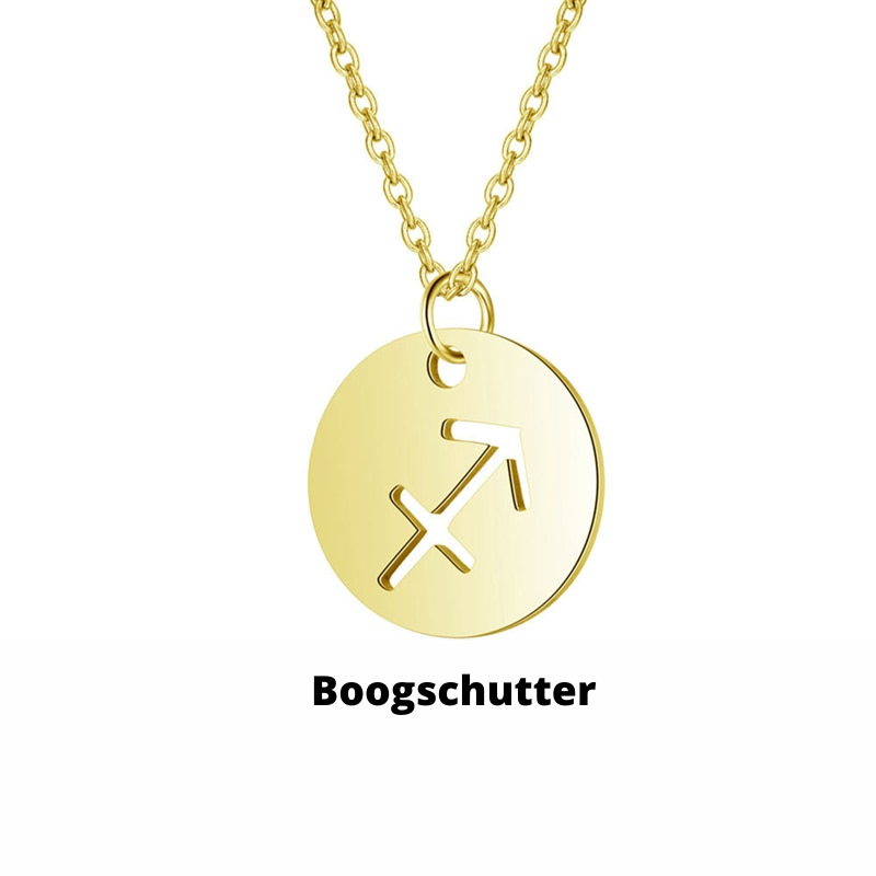 Sterrenbeeld sieraad in zilver, roestvrij staal, modern en elegant, ideaal als cadeau.
