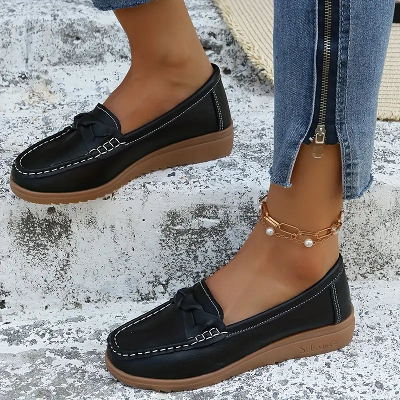 Comfortabele dames instappers, veelzijdige slip-on loafers met antislipzool voor moeiteloos dagelijks comfort.